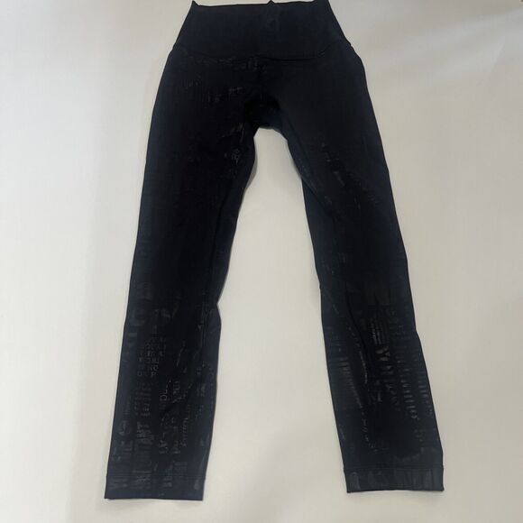 Lululemon Wunder Under High-Rise Crop 23" *Full-On Luxtreme Manifesto Sz 2 - Picture 6 of 10